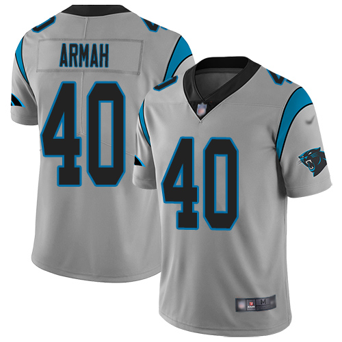 Carolina Panthers Limited Silver Youth Alex Armah Jersey NFL Football #40 Inverted Legend
